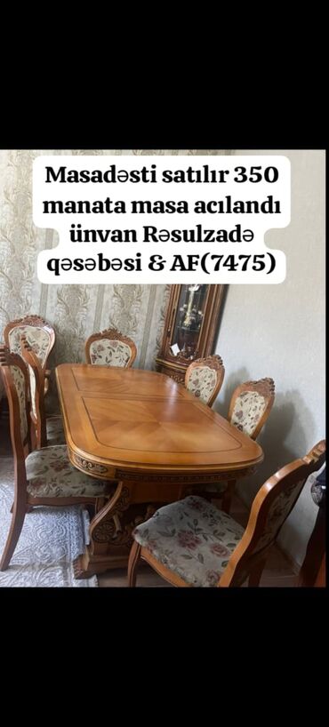 Stullar: Masadəsti satılır 350 manata masa acılandı ünvan Rəsulzadə qəsəbəsi