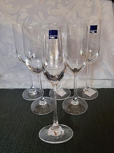 set za slatko: Case nove za vino,kristal Leonardo Nemacka iz 2000ih.god. Nemacke — 10