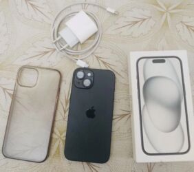 iphone mingecevir: IPhone 15, 128 ГБ, Синий, Отпечаток пальца, Face ID, Беспроводная зарядка