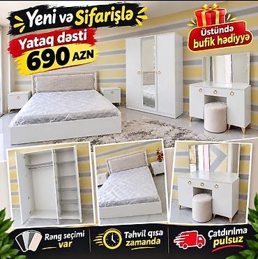 puf vazol: Yataq dəsti – yeni və sifarişlə Qiymət: 690 AZN Dəst tərkibi: - — 1