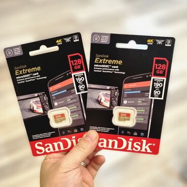 Yaddaş kartları: Sandisk Extreme Mikro Sd kart Klass10 Yaddaş Kartı 128 Gb Capacity