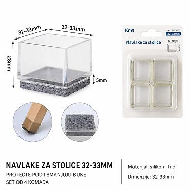 KMT Kvadratne gumene obloge sa filcom, set 4 komada (SKU: 3283232