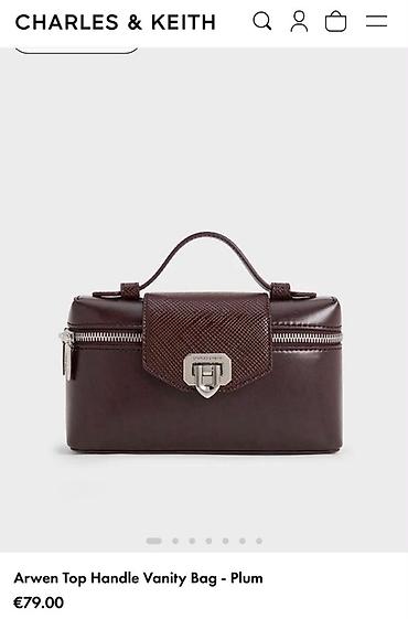 charles keith: Charles & keith gəhvəyi rəng çanta vəziyyəti: yeni kimi, güsuru — 3