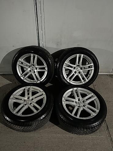 225\55R17. 5х112 Комплект дисков Dezent на зимней резине Goodyear at lalafo.kg 225\55R17. 5х112 Комплект дисков Dezent на зимней резине Goodyear