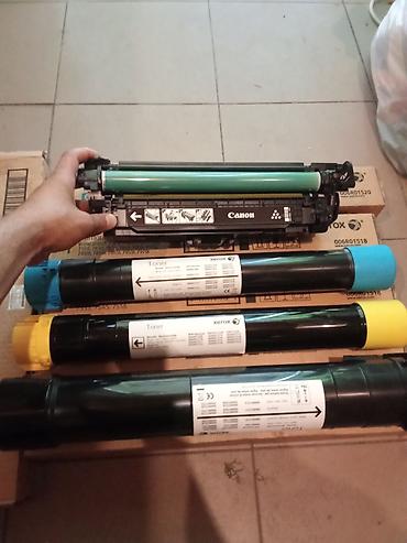 Ofis avadanlığı: Xerox orijinal toner kartricləri dəsti + Canon imaging drum — 1