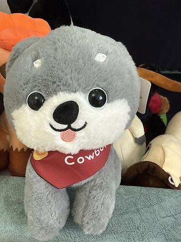 Игрушки: Мягкие игрушки — набор Описание: - Плюшевый котик-бродячка с багетом — 28