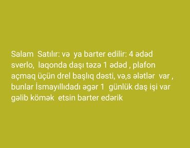 Tavan: Satılır və ya barter edilir barter şərtidə yazılıb ünvan İsmayıllı
