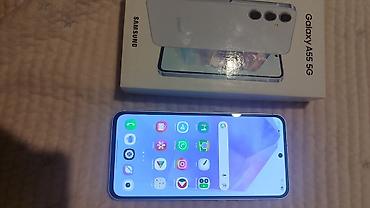 Уюлдук телефондор жана аксессуарлар: Samsung Galaxy A55 5G, белый цвет. В комплекте фирменная коробка — 2