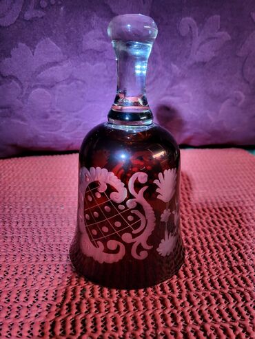 Ostali kućni dekor: Zvono novo Bohemija kristal rucno gravirano 70te. Kristalno — 1