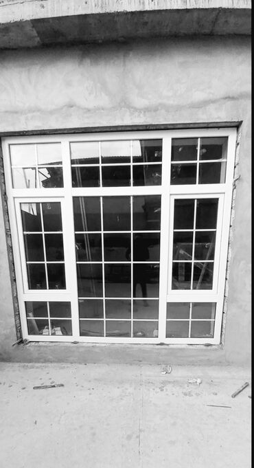 Plastik pəncərələr: Yeni İkiqat şüşə paketi Plastik pəncərə, Еni: 80 sm, Uzunluğu: 200 sm, Pulsuz quraşdırma — 4