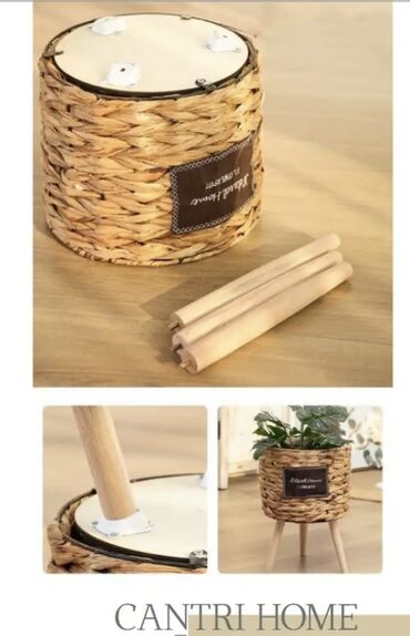 Горшки для растений: Набор из 3 соломенных кашпо для цветов☘️🌱🌸 стильное и экологичное at lalafo.kg — 9 Горшки для растений: Набор из 3 соломенных кашпо для цветов☘️🌱🌸 стильное и экологичное — 9