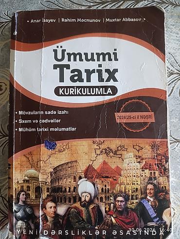 Məhsul: “Ümumi Tarix – Kurikulumla” dərs vəsaiti Anar İsayev lalafo.az -da Məhsul: “Ümumi Tarix – Kurikulumla” dərs vəsaiti Anar İsayev