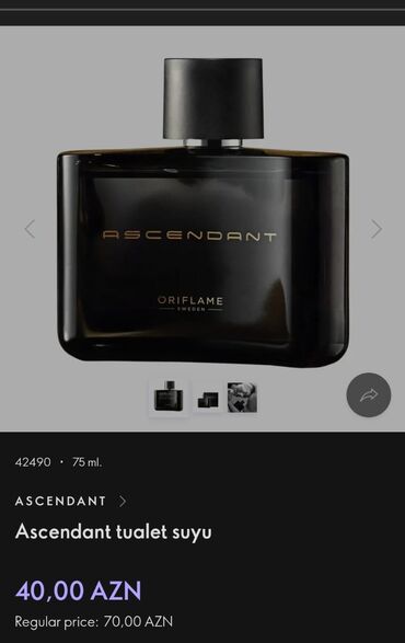 dəri kişi çantaları: Ascendant orjinal parfum yüksək qalıcılığı var. 75 ml həcm endirimlə