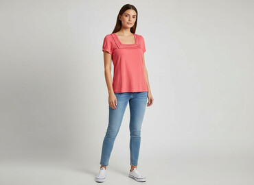 koszulki damskie z dekoltem v: George, Women`s T-shirt, size S