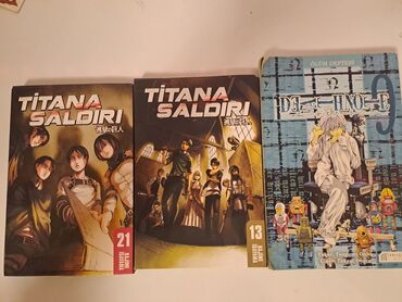 Kitablar, jurnallar, CD, DVD: Mangalar Death Note Attack On Titan Hər biri 7 manat hamısını alana 18