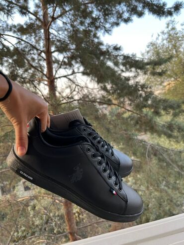 найк айр макс 97: Классические мужские кеды U.S. POLO ASSN. черного цвета. Изготовлены