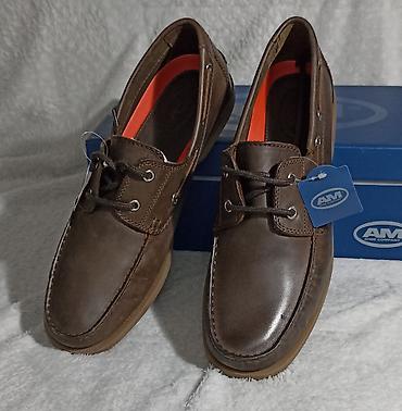 imac obuca: Muške kožne mokasine/boat cipele – AM Shoe Company 45. Akcija super — 6