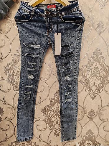 dsquared2: Qadınlar üçün 2 ədəd dar kəsimli cins şalvar seti. 1) Tünd-mavi — 10