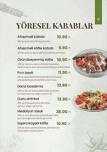 bıldırcın eti satışı: Yöresel Kebablar – menyu - Altiəzəməli kabab – 180 q quzu əti — 1