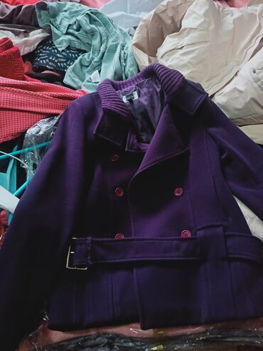 Пальто: Пальто, Зима, Короткая модель, С поясом, XL (EU 42)