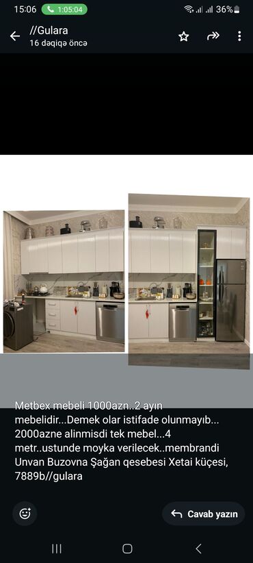 metbex mebelleri islenmis: Metbex mebeli 1000azn. 2 ayın mebelidir. Demek olar istifade
