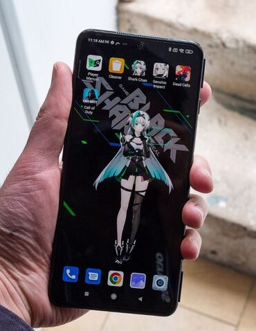 Xiaomi: Xiaomi Black Shark 4, 256 GB, rəng - Mavi, 
 Barmaq izi