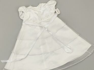 biała sukienka z bufiastymi rękawami: Сукня, 0-3 міс., стан - Дуже гарний