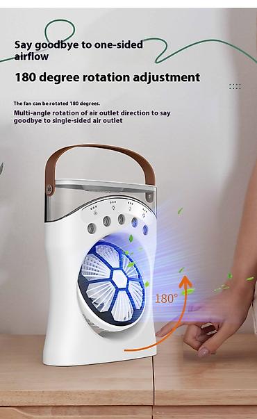 ventilator mini: Su ilə işləyən mini sərinkeş YT-2053 USB girişli 3 sürətli işıqlı . ❄️ — 4