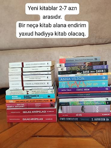 Kateqoriya: Kitablar (yeni və 2-ci əl), müxtəlif janrlar her birinin