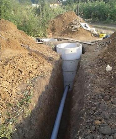 Канализационные работы: Канализация, септик, траншей. Монтаж наружной канализации и септиков — 1