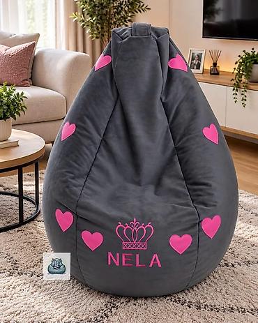 merdevine polica za cvece: Lazy Bag – mebl pliš - Materijal: mebl pliš, mekan na dodir i — 1