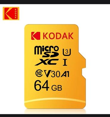 sd диск: Микро флешка, micro sd kodak 10 class. 64 гига, фирменный. #Микро