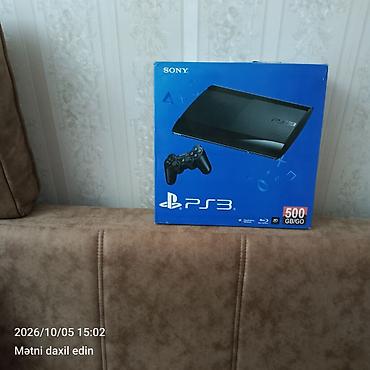 ps3 disc: Sony PlayStation 3 (PS3) – 500 GB - Rəsmi PS3 Super Slim model (qutu — 1