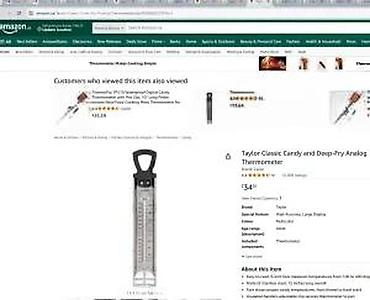 Ostali kuhinjski aparati: Kuhinjski termometar za slatkiše i prženje - Materijal: nerđajući — 22