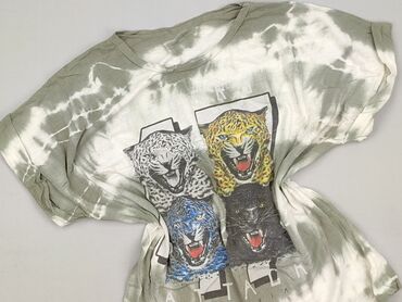 Koszulka damska z krótkim rękawem, ozdobiona wzorem tie-dye w