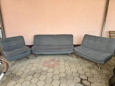 модульные диваны: Модульный диван, цвет - Серый, Б/у