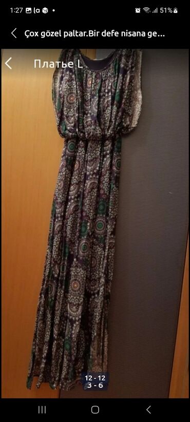 красивые платья на прокат в баку: Повседневное платье, Макси, L (EU 40)