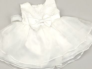 biała krótka sukienka: Sukienka, 3-6 m, stan - Bardzo dobry