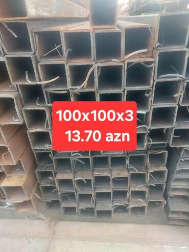 Digər metal məhsullar: Müxtəlif ölçülü kvadrat metal profillər. Bu profillər tikinti və — 6