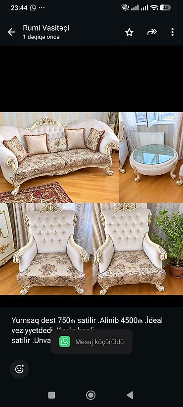 Yumsaq dest 750₼ satilir .Alinib 4500₼ .İdeal veziyyetdedi .Kocle