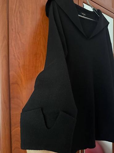 deri geyim: Qara rəngli tunika/kardiqan tipli üst geyim - Brend: Massimo Dutti — 4