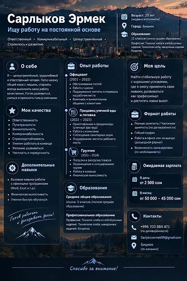 ig development: Резюме: — ищу работу на постоянной основе (г. Бишкек) Ключевые — 1