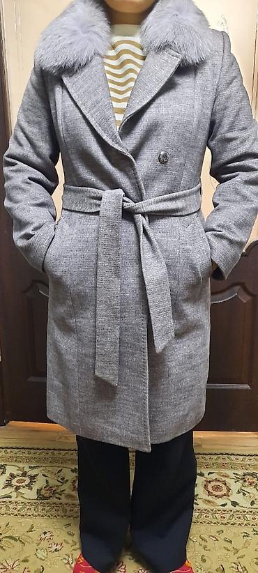 кашмир пальто: Пальто, Классика, Зима, Кашемир, По колено, С поясом, XL — 4