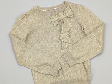 sweterek z koronką na rękawach: Sweterek, 5-6 lat, 110-116 cm, stan - Bardzo dobry