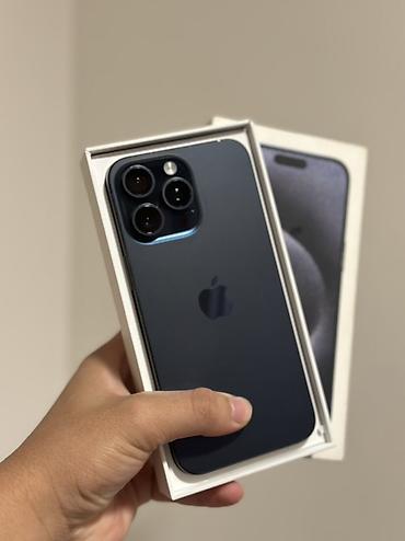 Уюлдук телефондор жана аксессуарлар: IPhone 15 Pro Max, Колдонулган, 1 ТБ, Blue Titanium, 87 % — 2