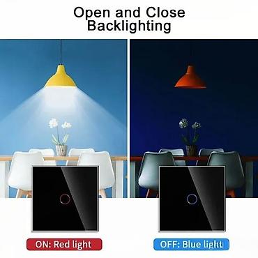 Prekidači: DUPLI PREKIDAČ NA DODIR TOUCH PREKIDAČ ZIDNI PREKIDAČ CRNI | *U — 6