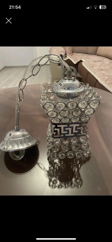 ev ucun led isiqlar: Люстра, 1 лампа, Металл