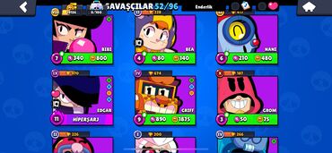 Video oyunlar üçün aksesuarlar: Brawl Stars hesabı – yüksək səviyyəli, oynamağa hazır - Kupa: 19 135 — 8