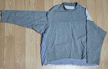 idman sort: Trendyol- Qadınlar üçün rəng bloklu uzunqol sweatshirt - Dizayn: Önü — 3