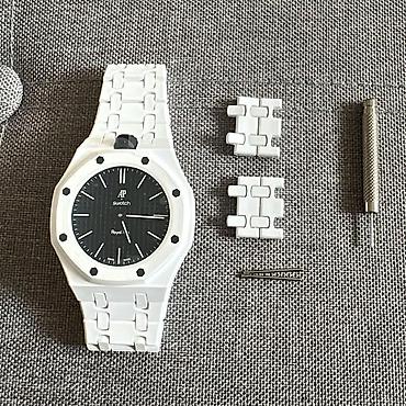 Часы Swatch x AP Royal Pop (белые) - Кварцевые наручные часы в